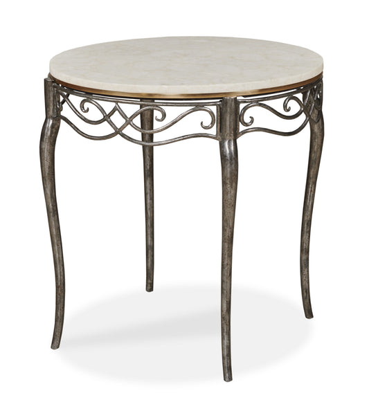 Maitland-Smith Maeve Side Table in Gray