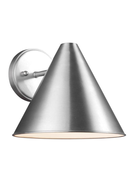 Generation Lighting Crittenden Medium One Light Outdoor Wall Lantern Satin Aluminum