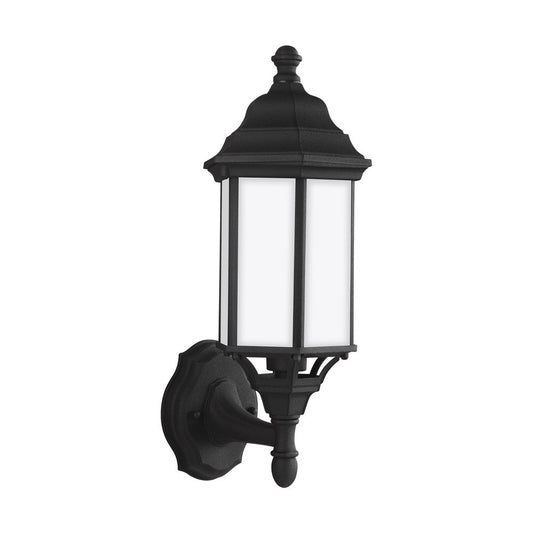 Generation Lighting Sevier Small One Light Uplight Outdoor Wall Lant Black