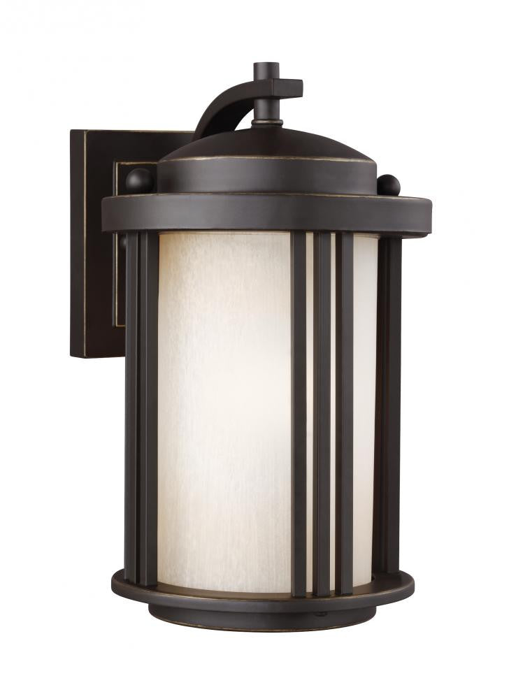 Generation Lighting Crowell Small One Light Outdoor Wall Lantern Antique Bronze