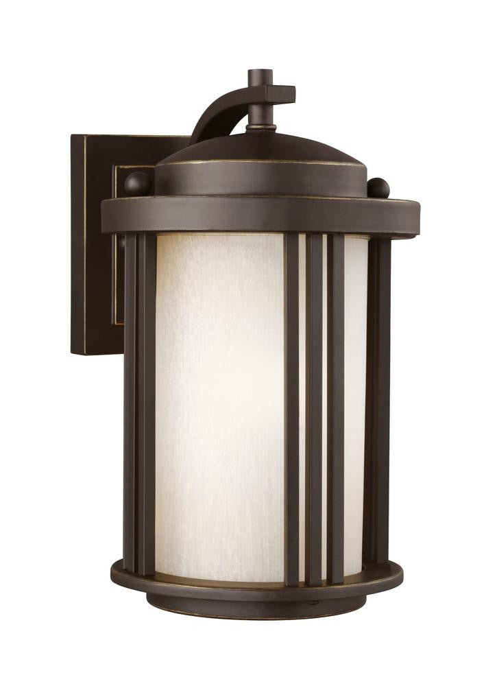 Generation Lighting Crowell Small One Light Outdoor Wall Lantern Antique Bronze