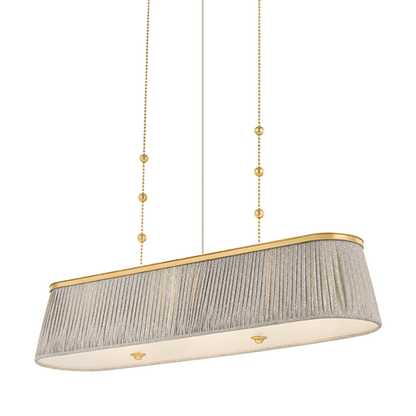 Hudson Valley Valeria 3-Light Linear Pendant Aged Brass