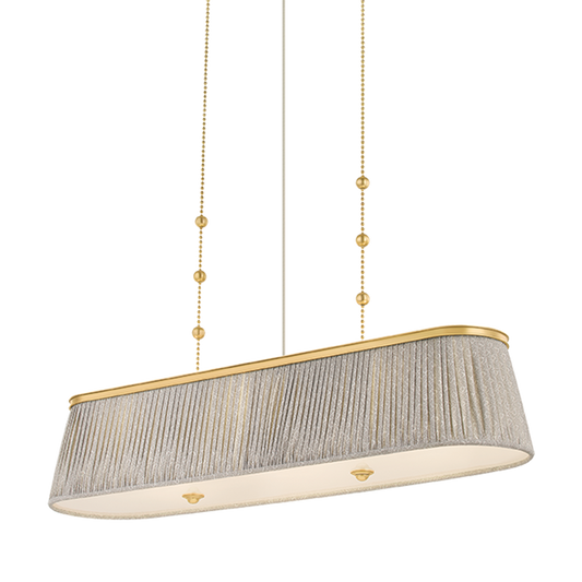 Hudson Valley Valeria 3-Light Linear Pendant Aged Brass