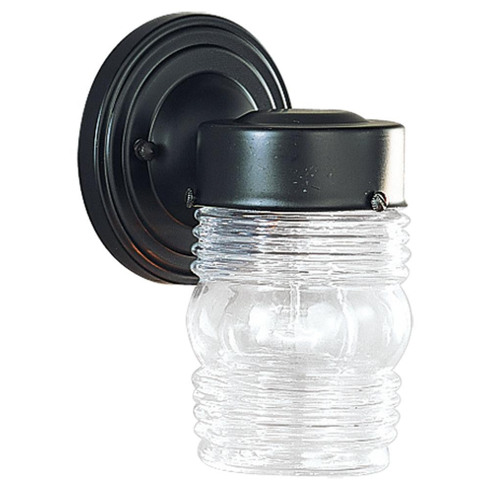 Generation Lighting One Light Outdoor Wall Lantern Black