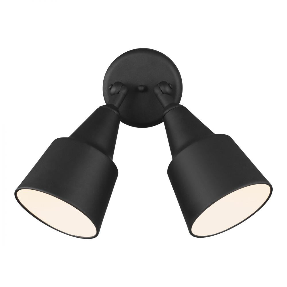 Generation Lighting Two Light Adjustable Swivel Flood Light Black