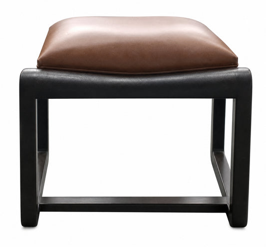 Maitland-Smith Mateo Ottoman in Wood