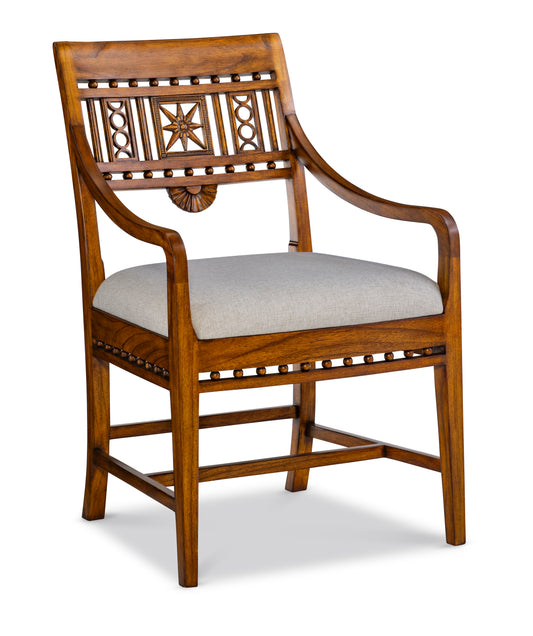 Maitland-Smith Dahlia Arm Chair in Wood