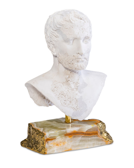Maitland-Smith Young Emperor Bust in Red