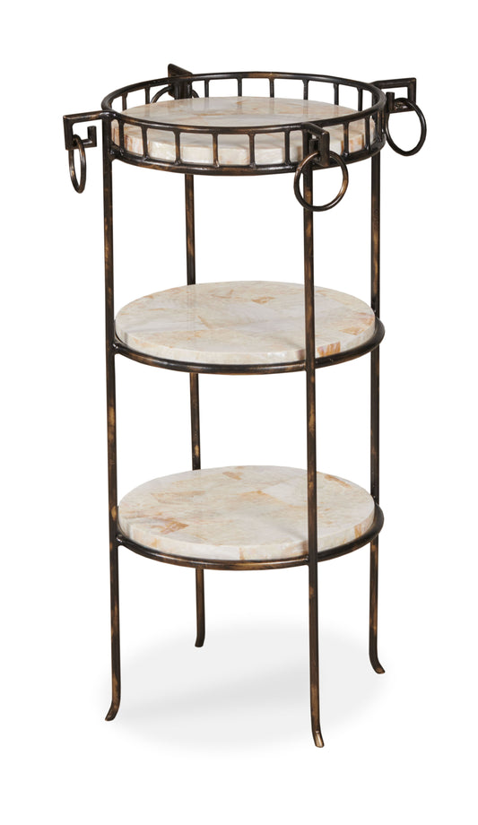 Maitland-Smith Silvia Martini Table in White