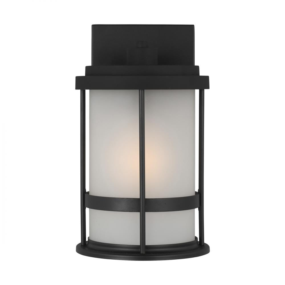 Generation Lighting Wilburn Small One Light Outdoor Wall Lantern Black