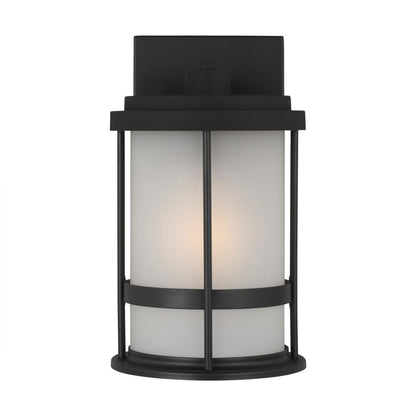 Generation Lighting Wilburn Small One Light Outdoor Wall Lantern Black
