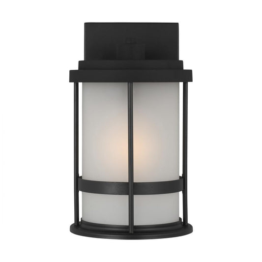 Generation Lighting Wilburn Small One Light Outdoor Wall Lantern Black
