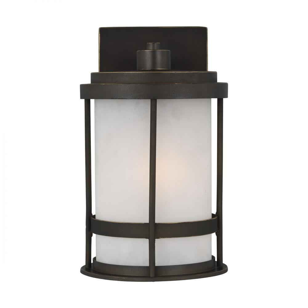 Generation Lighting Wilburn Small One Light Outdoor Wall Lantern Antique Bronze