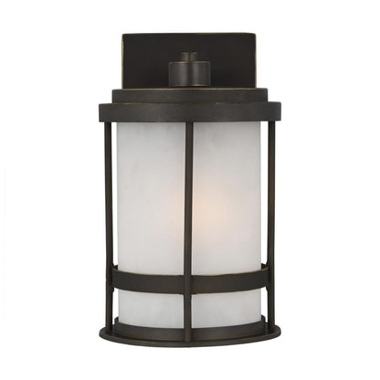 Generation Lighting Wilburn Small One Light Outdoor Wall Lantern Antique Bronze