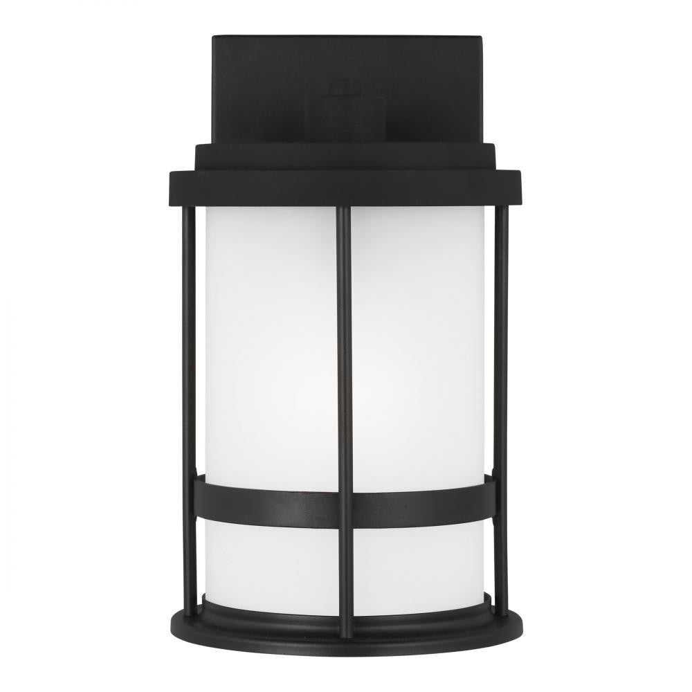 Generation Lighting Wilburn Small One Light Outdoor Wall Lantern Black