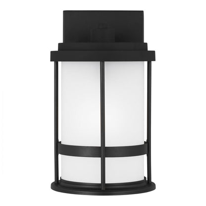 Generation Lighting Wilburn Small One Light Outdoor Wall Lantern Black