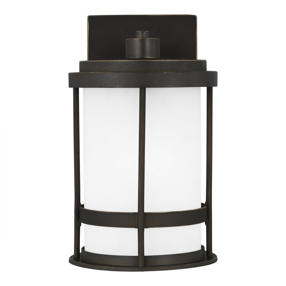 Generation Lighting Wilburn Small One Light Outdoor Wall Lantern Antique Bronze