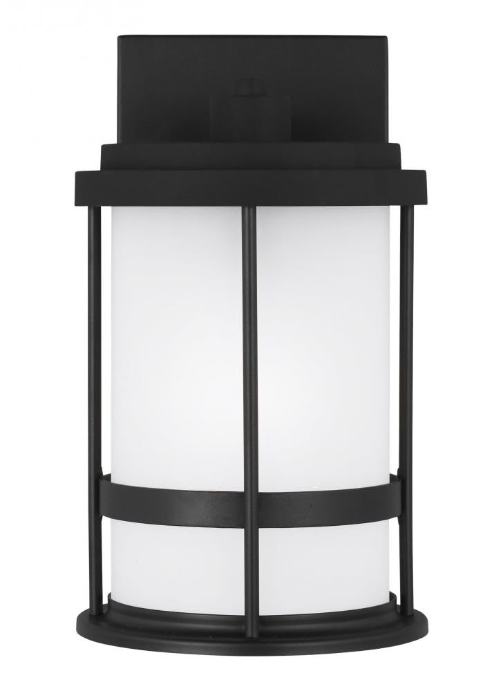 Generation Lighting Wilburn Small One Light Outdoor Wall Lantern Black