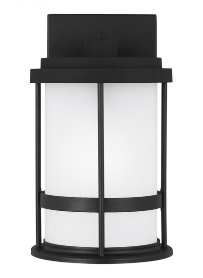 Generation Lighting Wilburn Small One Light Outdoor Wall Lantern Black