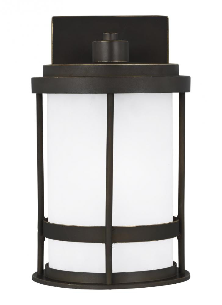 Generation Lighting Wilburn Small One Light Outdoor Wall Lantern Antique Bronze