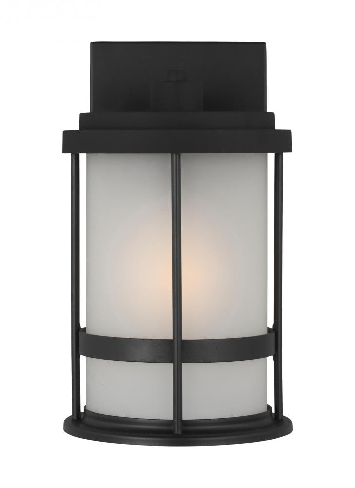 Generation Lighting Wilburn Small One Light Outdoor Wall Lantern Black