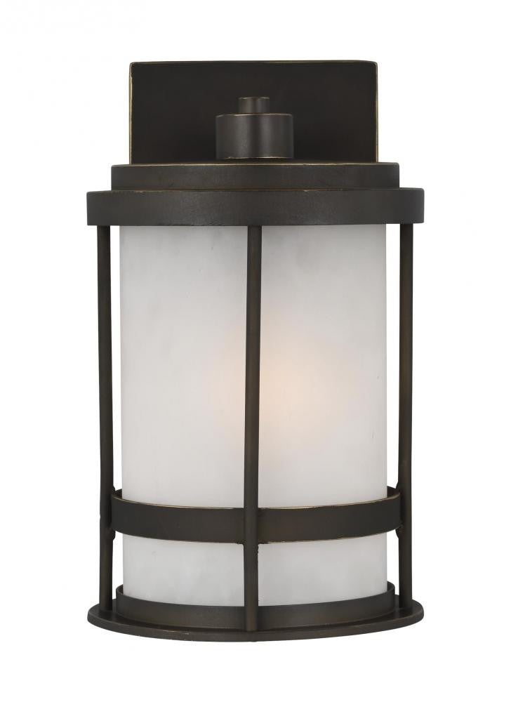Generation Lighting Wilburn Small One Light Outdoor Wall Lantern Antique Bronze