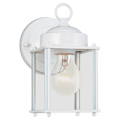 Generation Lighting New Castle One Light Outdoor Wall Lantern White