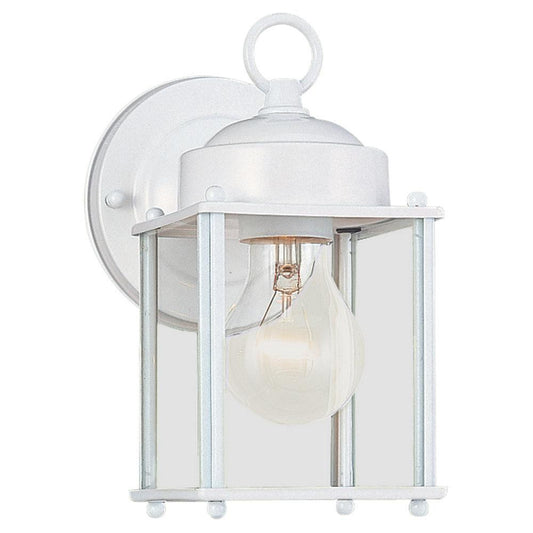 Generation Lighting New Castle One Light Outdoor Wall Lantern White