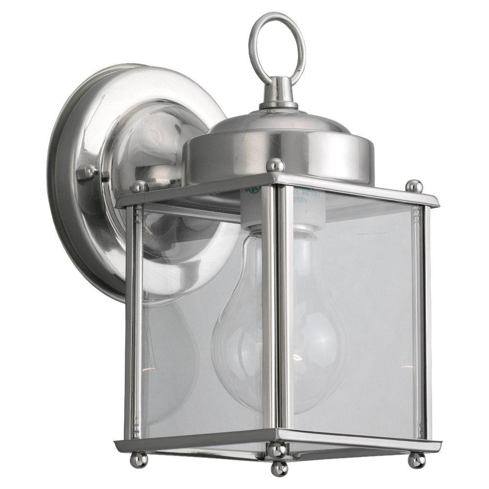 Generation Lighting New Castle One Light Outdoor Wall Lantern Antique Brushed Nickel
