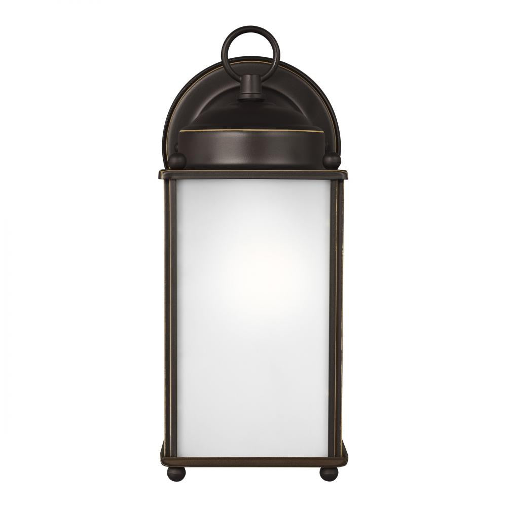 Generation Lighting New Castle Large One Light Outdoor Wall Lantern Antique Bronze