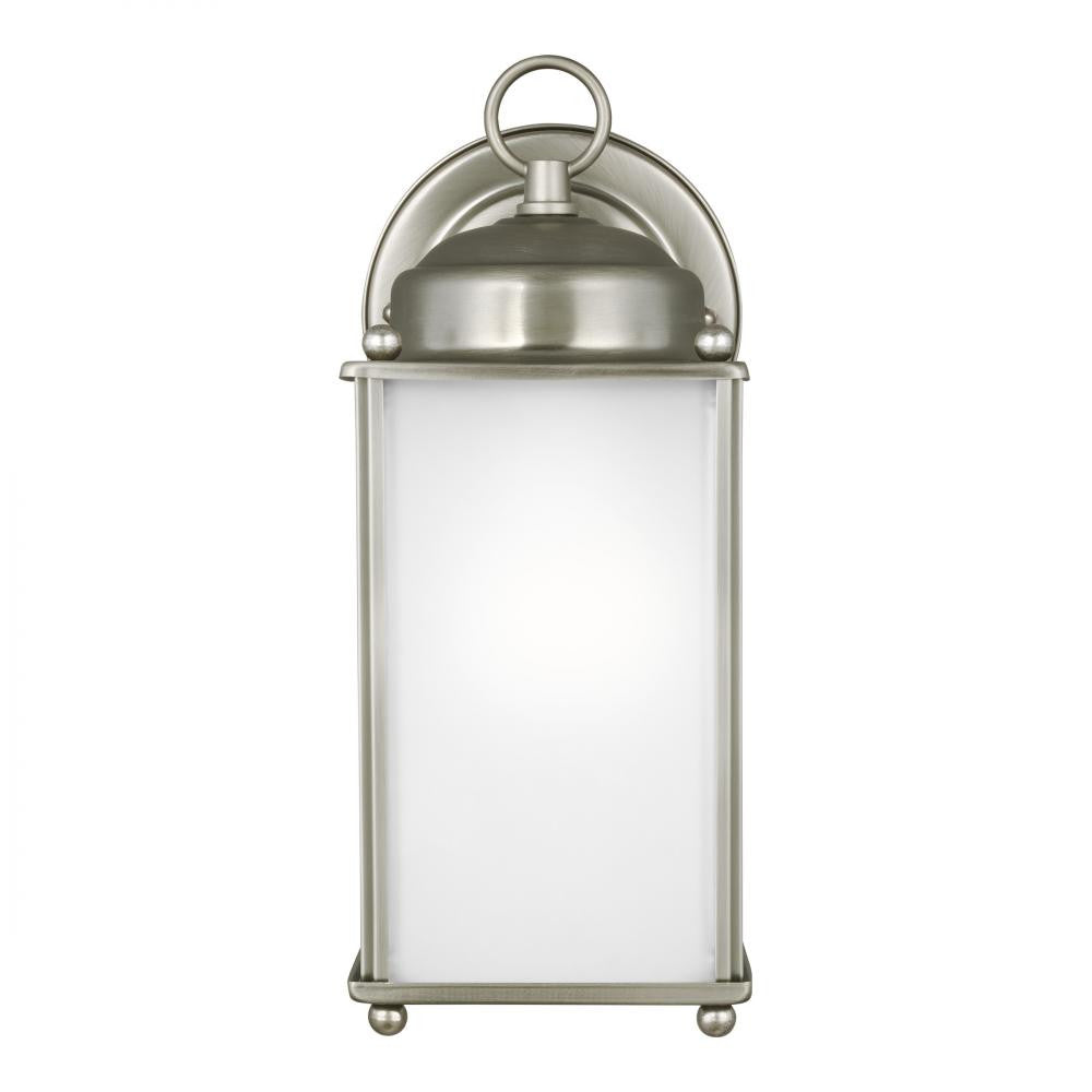 Generation Lighting New Castle Large One Light Outdoor Wall Lantern Antique Brushed Nickel