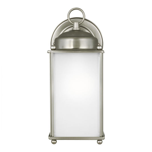Generation Lighting New Castle Large One Light Outdoor Wall Lantern Antique Brushed Nickel