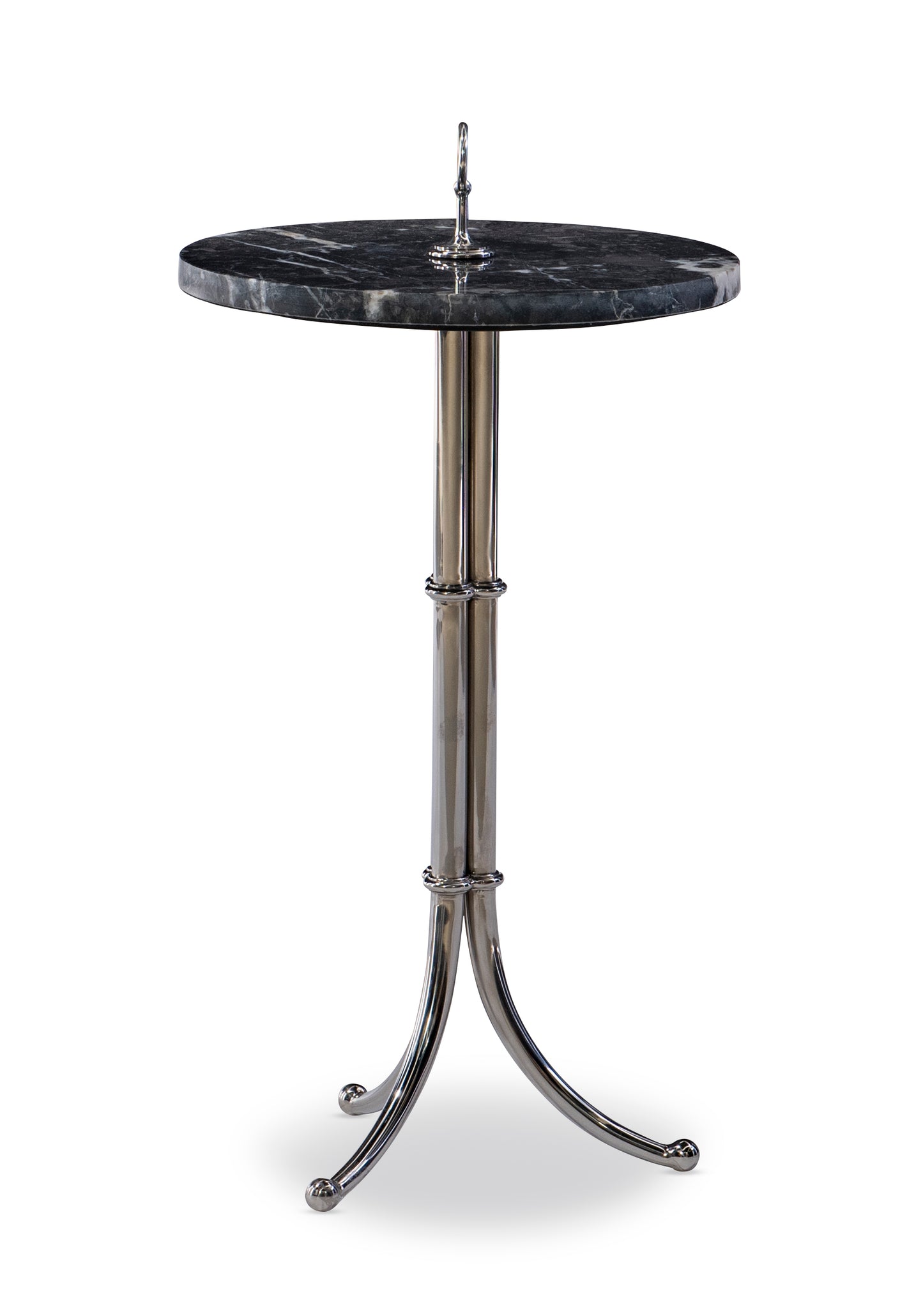 Maitland-Smith Corbet Round Spot Table in Gray
