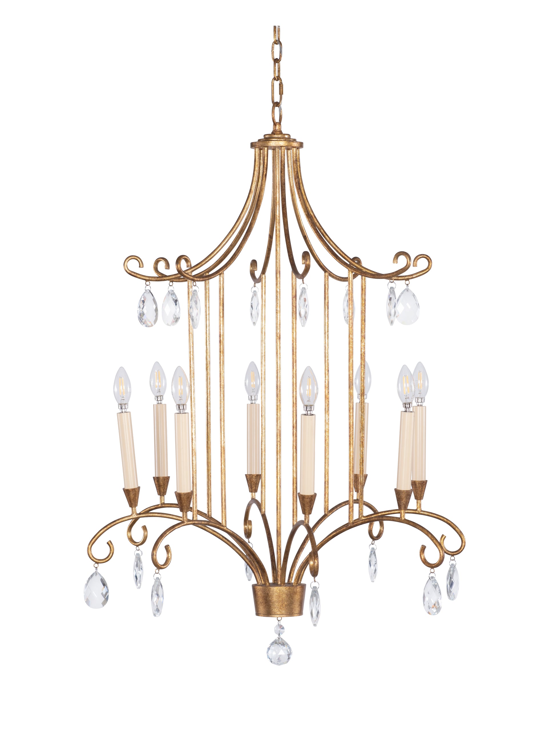 Maitland-Smith Moulin Chandelier in Gold