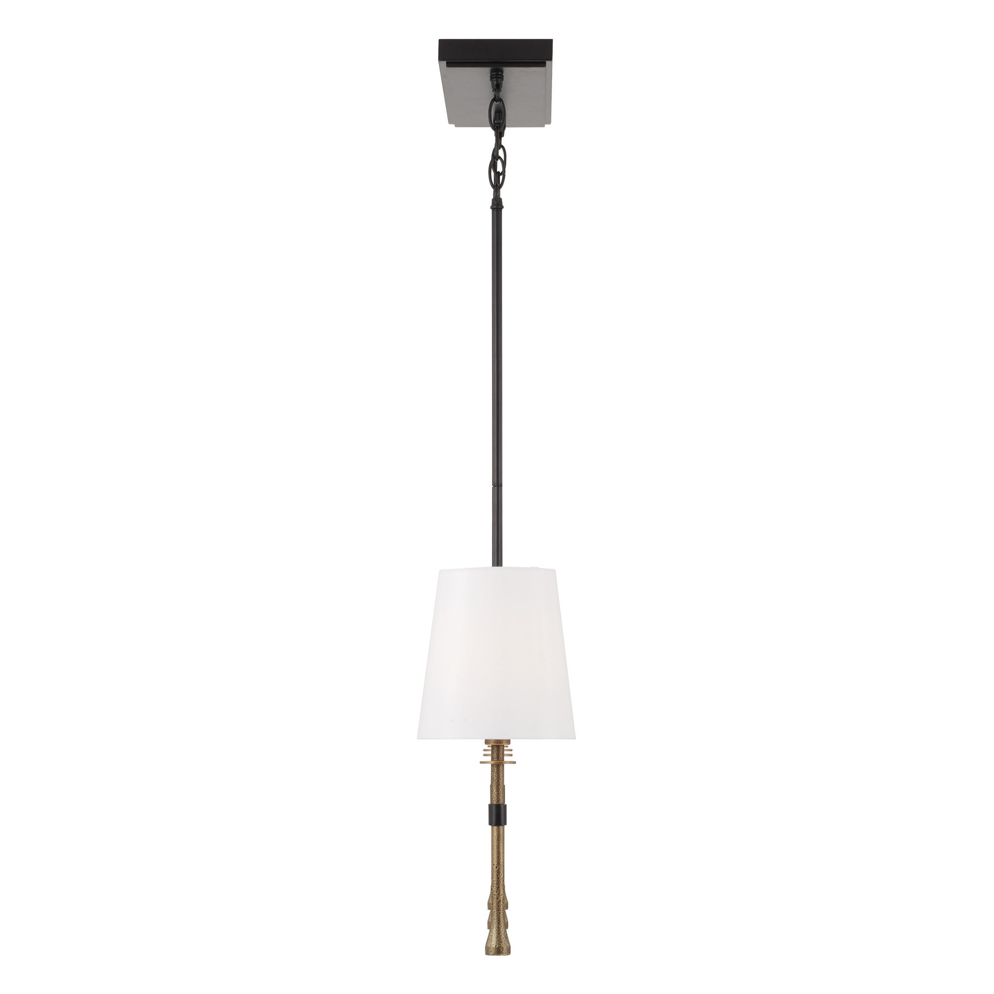 Capital Hollis Linear Chandelier in Matte Black with Hammered Gold