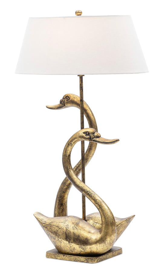 Maitland-Smith Swan Table Lamp in Red