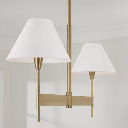 Capital Leland Linear Chandelier in Aged Brass