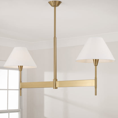 Capital Leland Linear Chandelier in Aged Brass