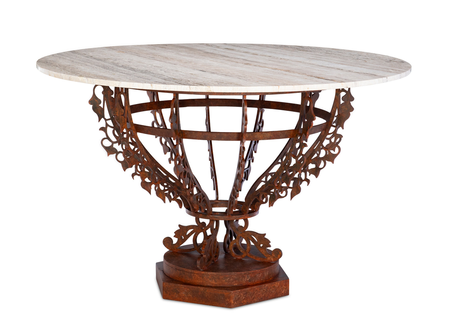 Maitland-Smith Venetian Center Table in Red