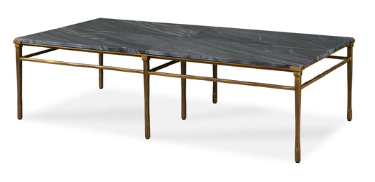 Maitland-Smith Harrington Stone Cocktail Table in Gold