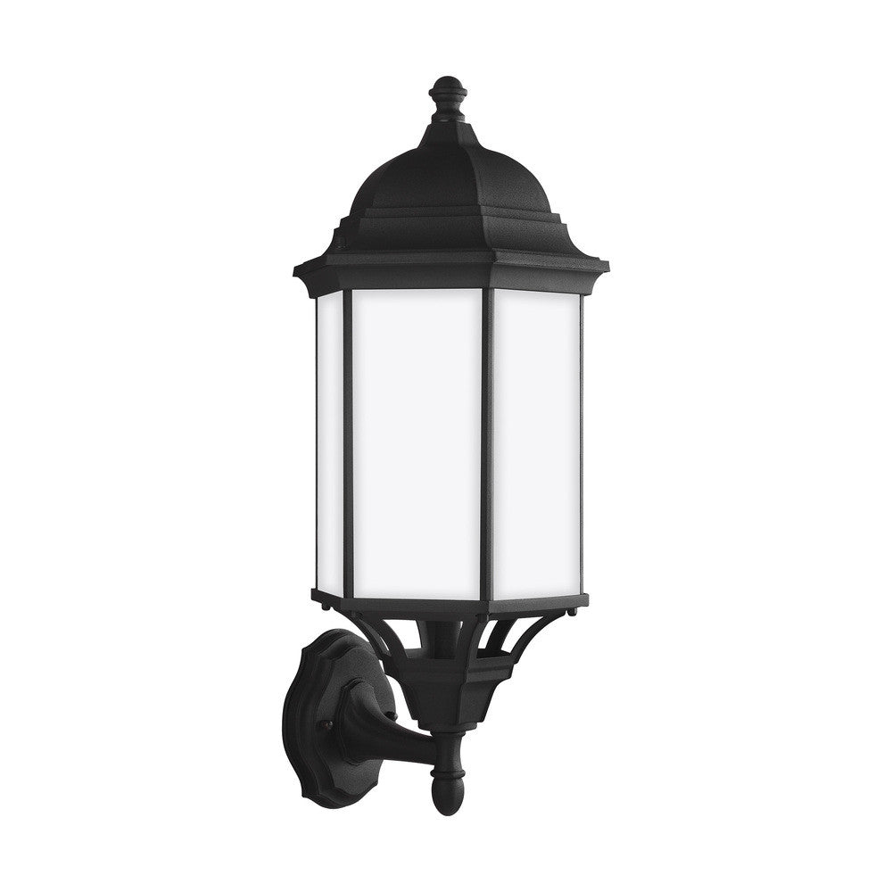 Generation Lighting Sevier Large One Light Uplight Outdoor Wall Lant Black