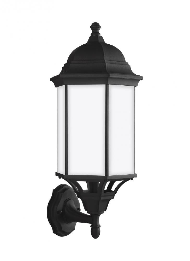 Generation Lighting Sevier Large One Light Uplight Outdoor Wall Lant Black