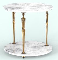 Maitland-Smith Oscar Side Table in Gold