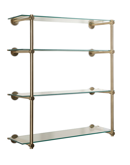 Maitland-Smith Brass Wall Shelf in Brass