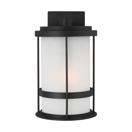 Generation Lighting Wilburn Medium One Light Outdoor Wall Lantern Black