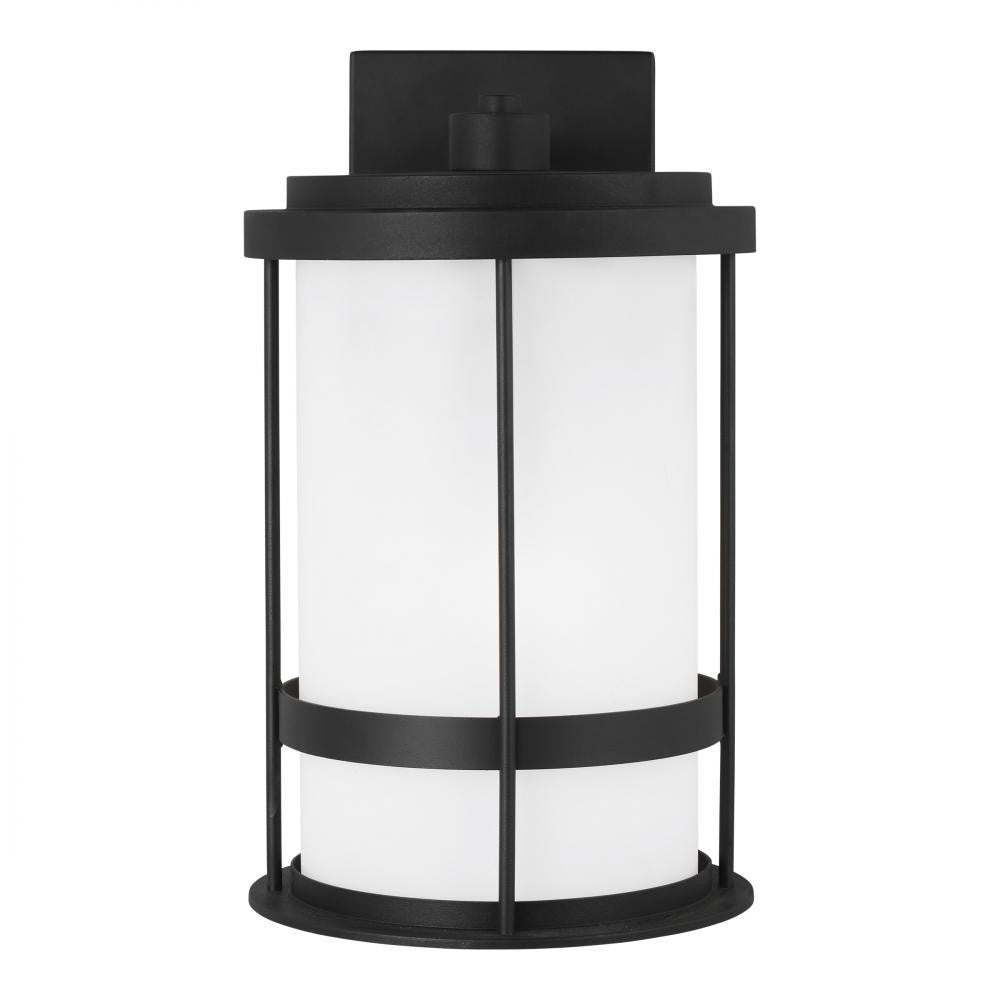 Generation Lighting Wilburn Medium One Light Outdoor Wall Lantern Black
