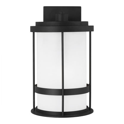 Generation Lighting Wilburn Medium One Light Outdoor Wall Lantern Black