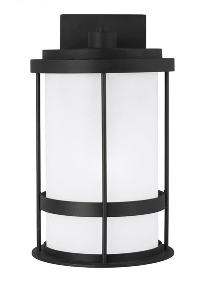 Generation Lighting Wilburn Medium One Light Outdoor Wall Lantern Black