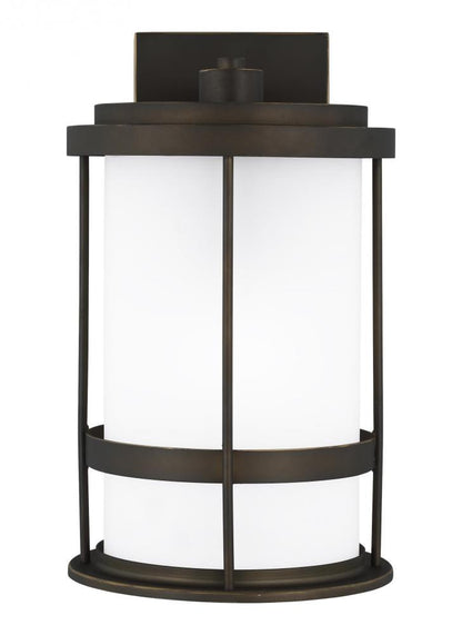 Generation Lighting Wilburn Medium One Light Outdoor Wall Lantern Antique Bronze