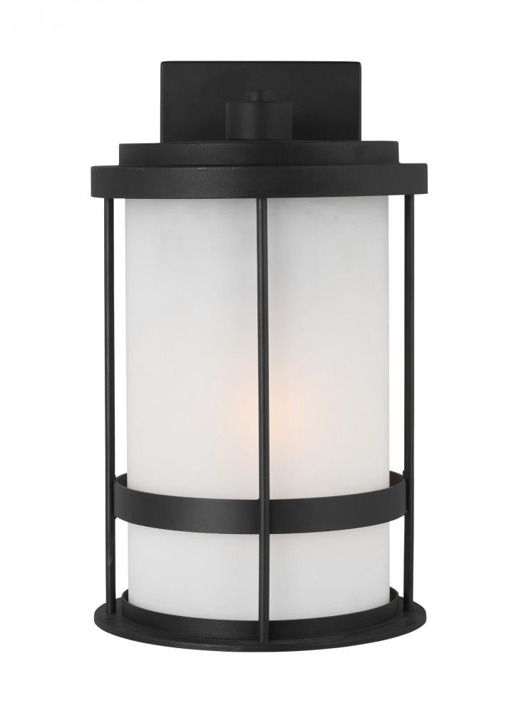 Generation Lighting Wilburn Medium One Light Outdoor Wall Lantern Black